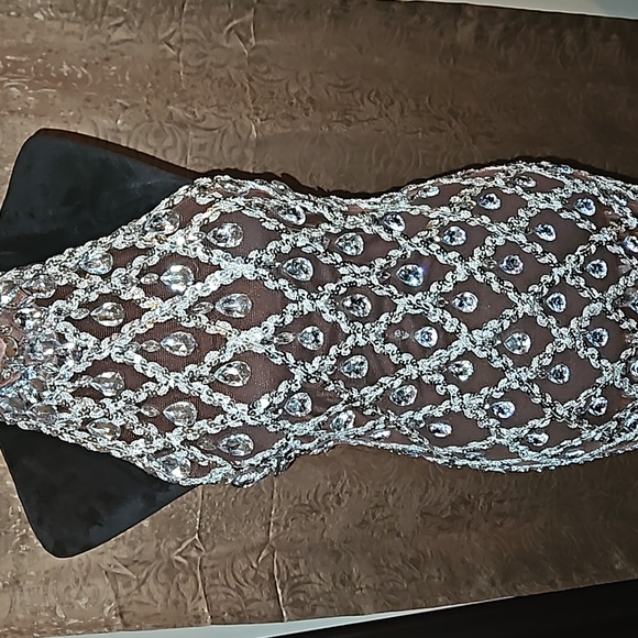 Sheer Rhinestone Gown - Picture 3 of 5